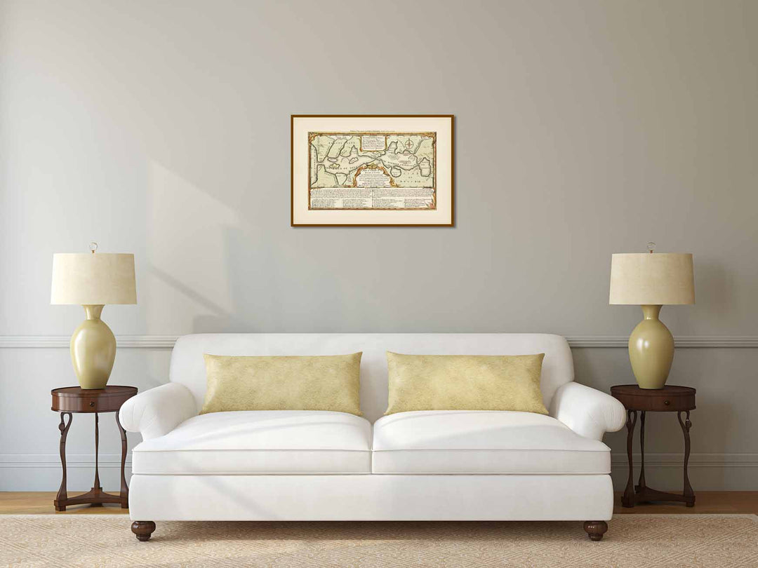 A Map or Chart of the Road of Love and Harbour of Marriage, published in 1794 by Laurie & Whittle art print poster canvas gift