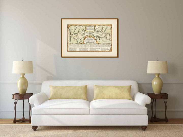 A Map or Chart of the Road of Love and Harbour of Marriage, published in 1794 by Laurie & Whittle art print poster canvas gift
