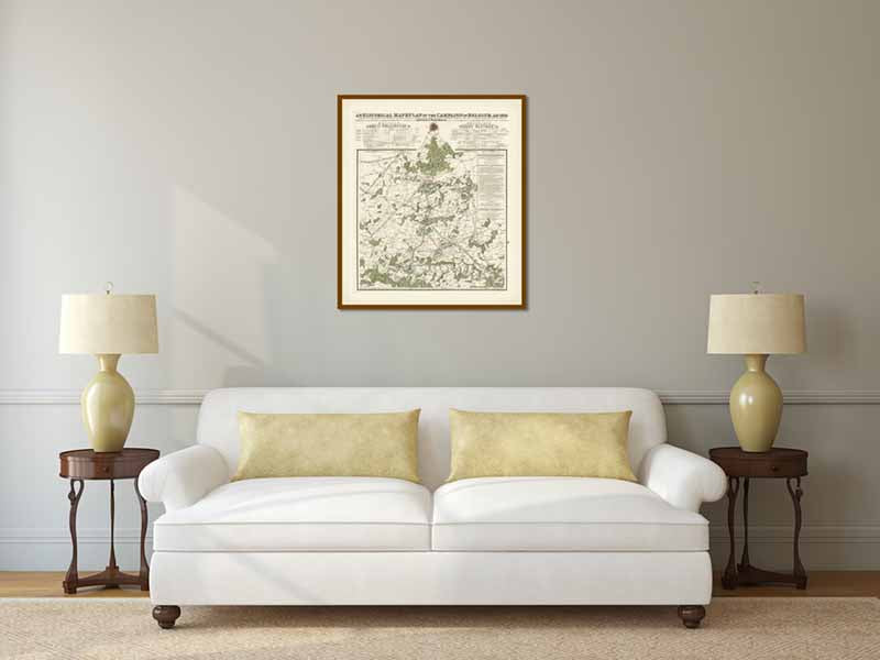 An Historical Map & Plan of the Campaign in Belgium, A.D. 1815... Battles of Waterloo, Ligny, Quatre-Bras... by S. Hall, J. Booth, 1816 art print poster canvas gift