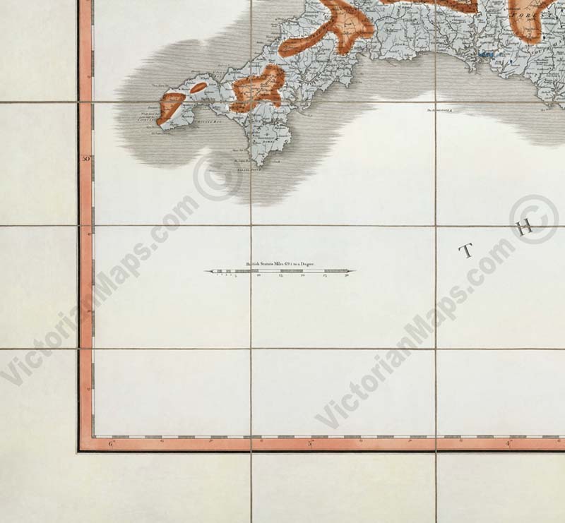 A Delineation of the Strata of England and Wales... - the first geological map by W. Smith, 1815