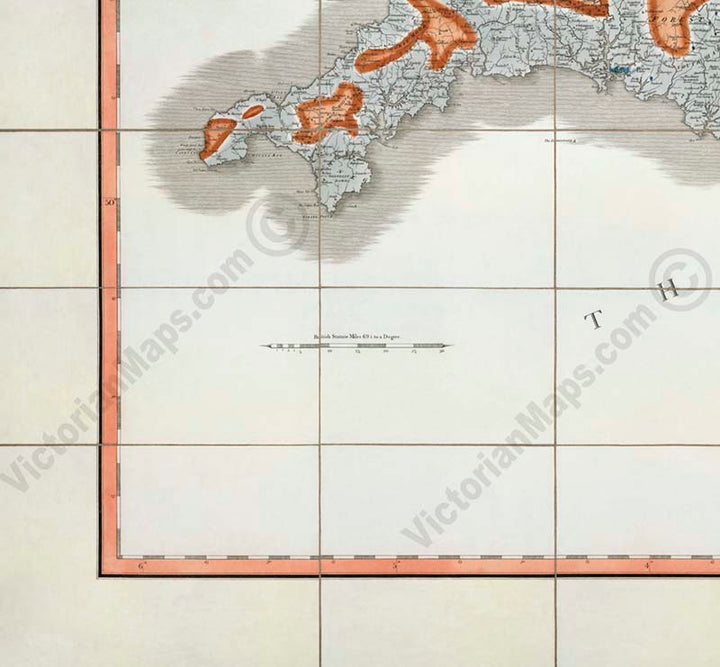 A Delineation of the Strata of England and Wales... - the first geological map by W. Smith, 1815