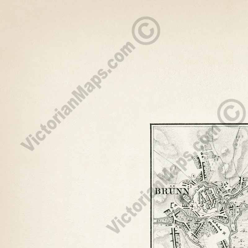 Battle of Austerlitz 2nd December 1805 An engraved and hand-coloured map 37, A. K. Johnston, Atlas to Alison's History of Europe, 1850 art print poster canvas gift