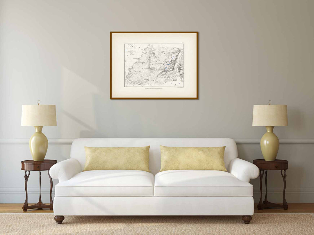 Battle of Jena 14 October 1806. An engraved and hand-coloured map 40, A. K. Johnston, Atlas to Alison's History of Europe, 1850 art print poster canvas gift
