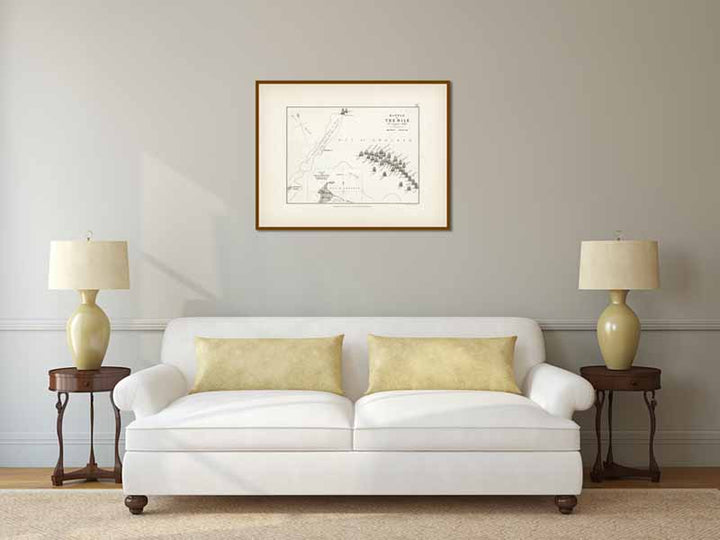 Battle of the Nile 1st August 1798 An engraved and hand-coloured map 21, A. K. Johnston, Atlas to Alison's History of Europe, 1850 art print poster canvas gift