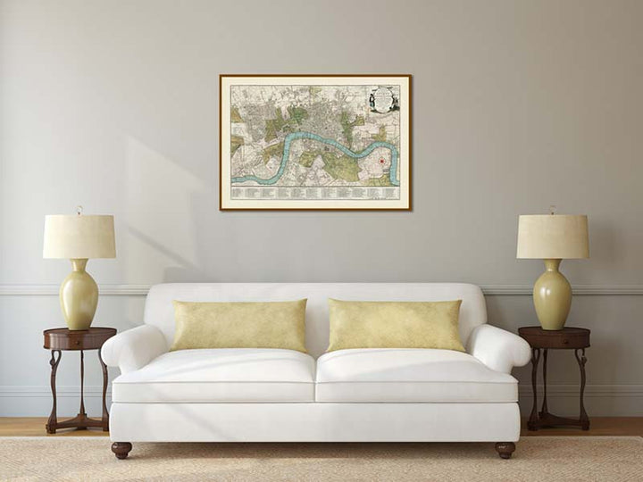 Bowles's One-Sheet Plan of LONDON and WESTMINSTER with the borough of SOUTHWARK - a map by Bowles, 1800 art print poster gift