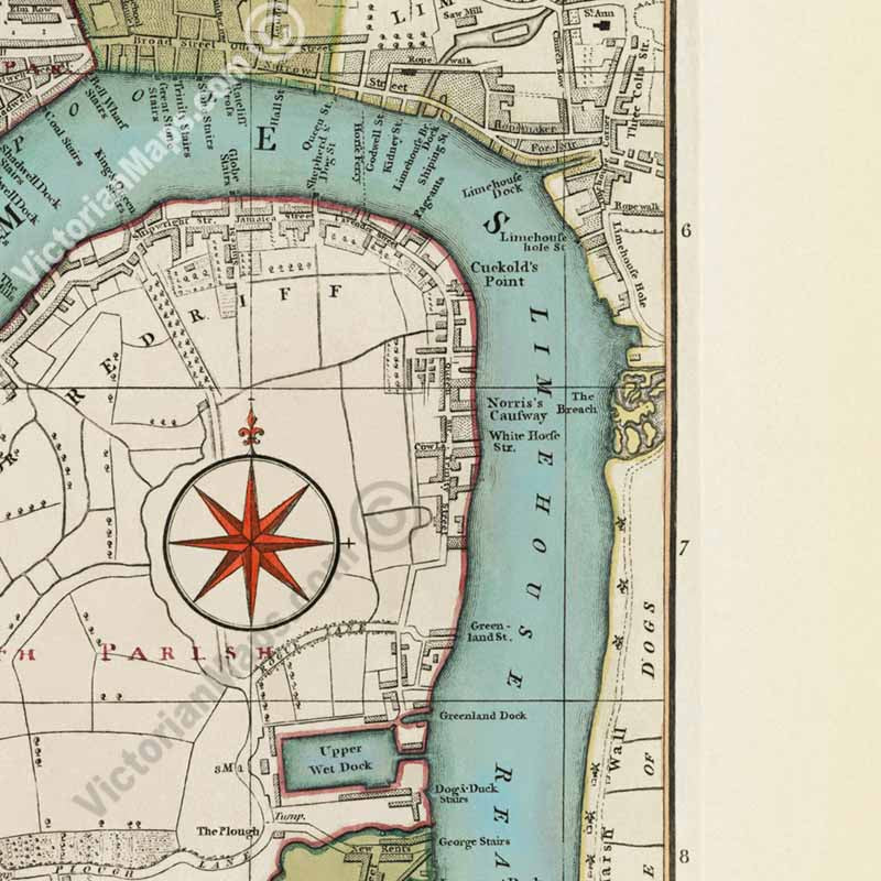 Bowles's One-Sheet Plan of LONDON and WESTMINSTER with the borough of SOUTHWARK - a map by Bowles, 1800 art print poster gift