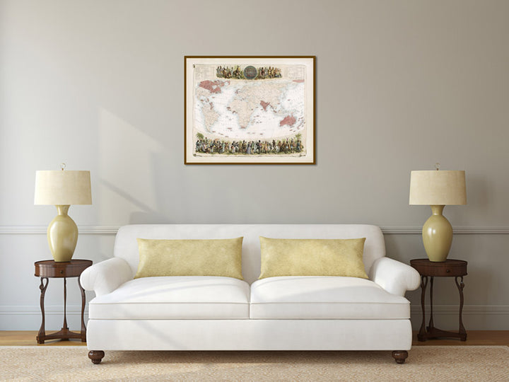 British Empire throughout the World - a map of the British Empire by A. Fullarton, 1862 art print poster canvas gift