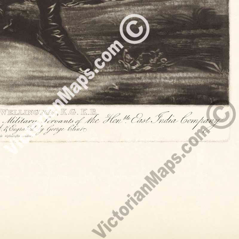 Field Marshall Duke of Wellington, K.G. K.B. - mezzotint portrait by G. Clint (after J. Hoppner), published T. Palser, 1814 art print poster canvas gift