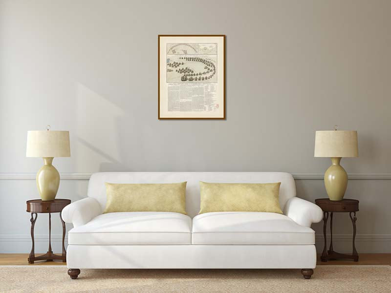 Fairburn's plan of Lord Nelson's victory over the combined fleet, off Trafalgar, October 21, 1805 - a broadside print by J. Fairburn, 1805 art poster canvas map gift