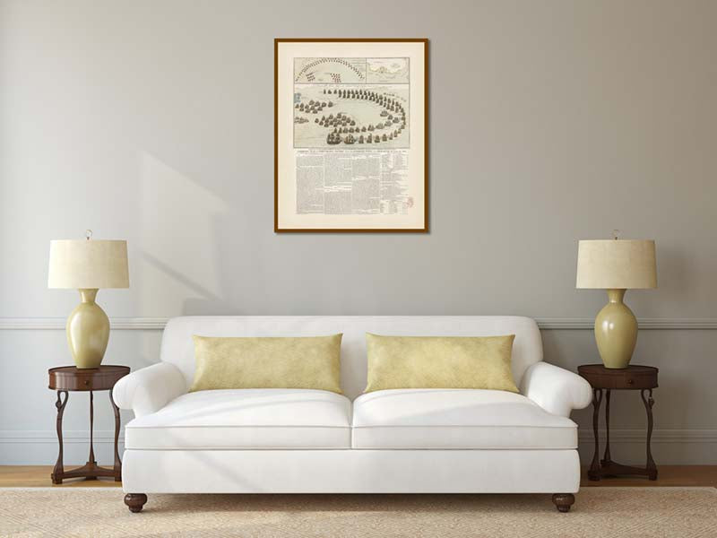 Fairburn's plan of Lord Nelson's victory over the combined fleet, off Trafalgar, October 21, 1805 - a broadside print by J. Fairburn, 1805 art poster canvas map gift