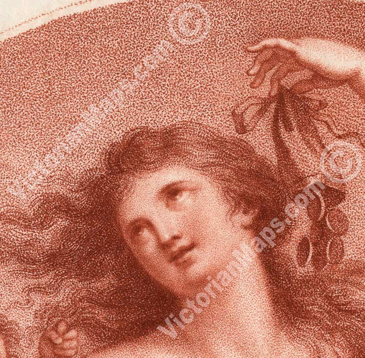 FORTUNE goddess - an engraved print by Cipriani & Bartolozzi, 1783 art poster canvas gift