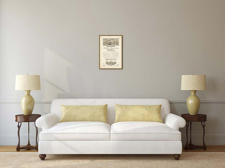 How To Get Riches to British Nation - an inspirational calligraphy engraved print by G. Bickham, 1736 art poster canvas gift