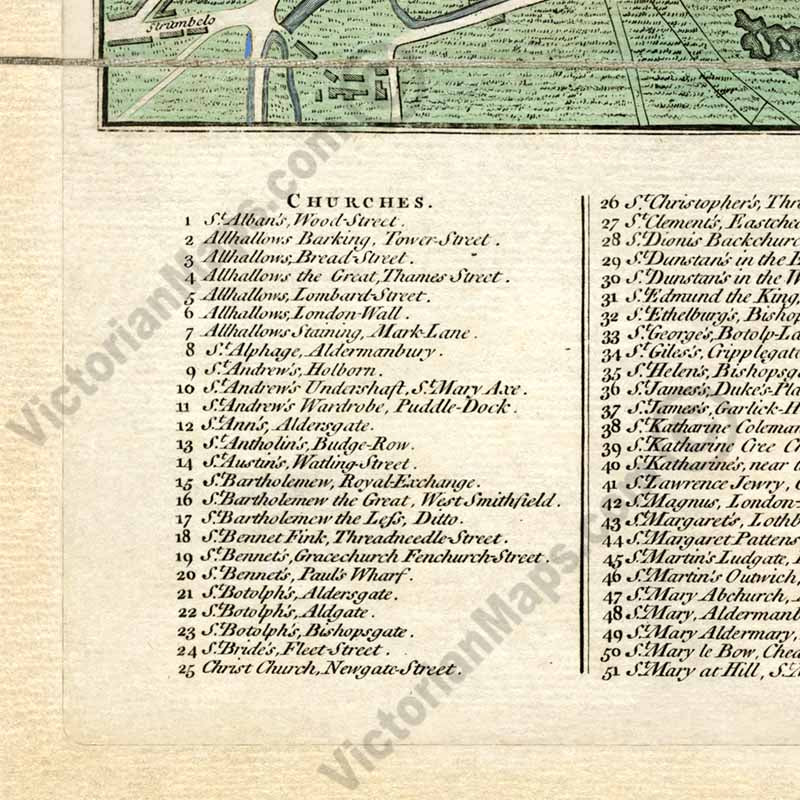 The London Guide, or pocket plan of London & Westminster - a Georgian folding map by J. Ellis, 1770 art print poster canvas gift