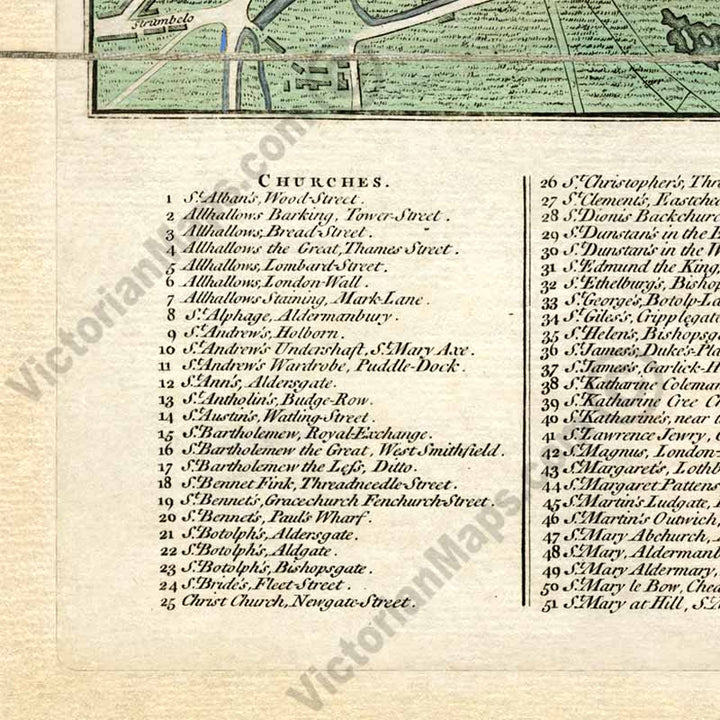 The London Guide, or pocket plan of London & Westminster - a Georgian folding map by J. Ellis, 1770 art print poster canvas gift