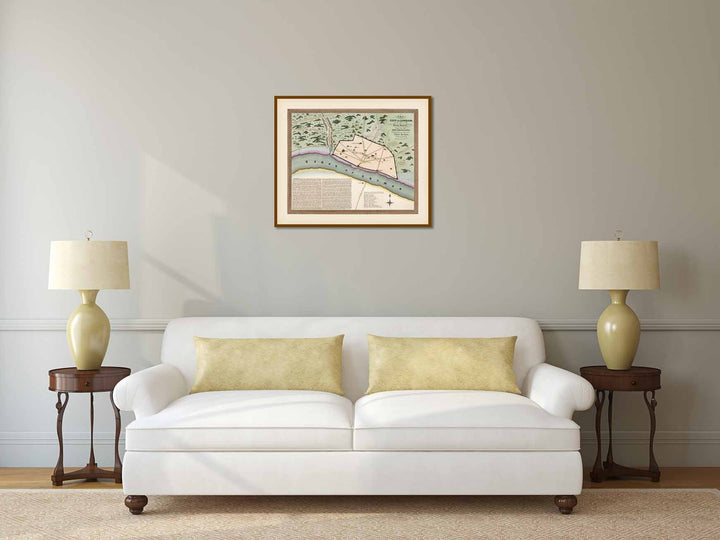 The City of London in the time of the Saxon Dynasty about the year One Thousand - an early map of London at the time of Saxons and Vikings by W. Darton, 1810 art print poster canvas gift
