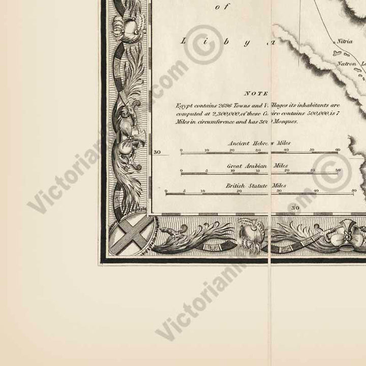 Seaton's Map of Palestine, or the Holy Land, and part of Egypt; Jesus Christ with Samaritan woman at the well, a Georgian folding map, 1829 art print poster canvas gift