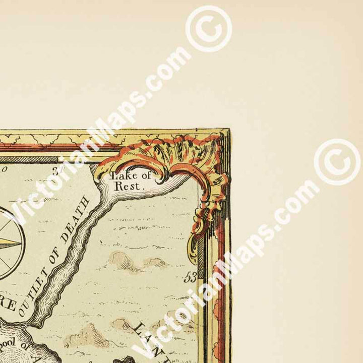 A Map or Chart of the Road of Love and Harbour of Marriage, published in 1794 by Laurie & Whittle, London