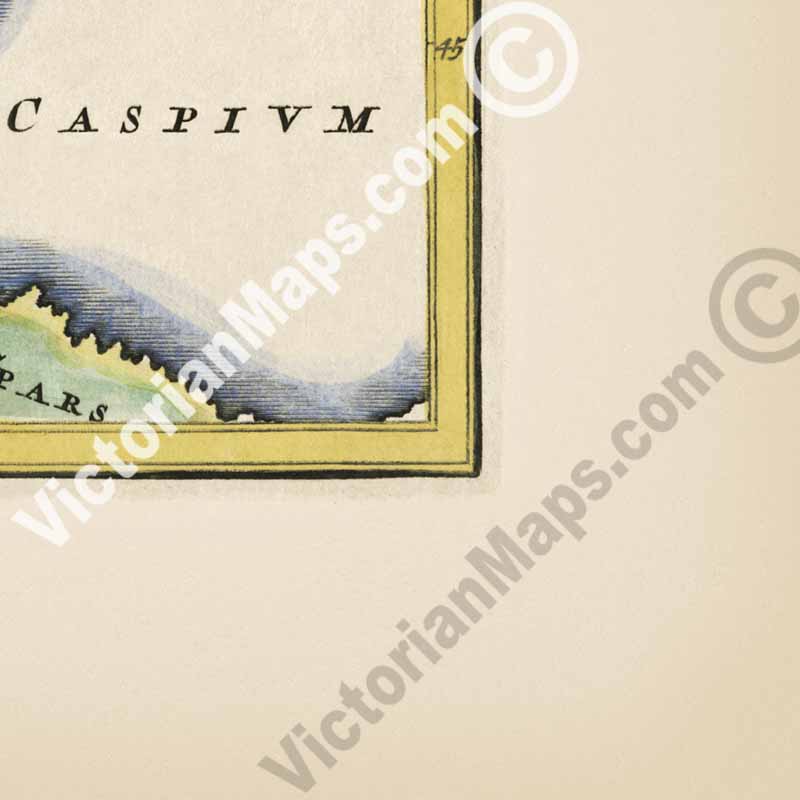 Sarmatia, including Black and Caspian Sea, Crimea Crimean Peninsula, Ukraine, Russia - a map by Christoph Cellarius, 1701 art print poster canvas gift