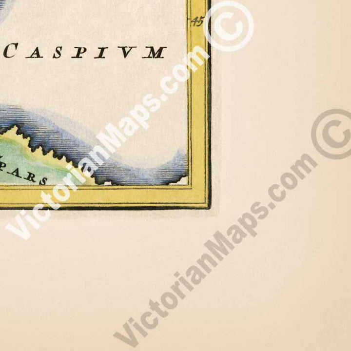 Sarmatia, including Black and Caspian Sea, Crimea Crimean Peninsula, Ukraine, Russia - a map by Christoph Cellarius, 1701 art print poster canvas gift