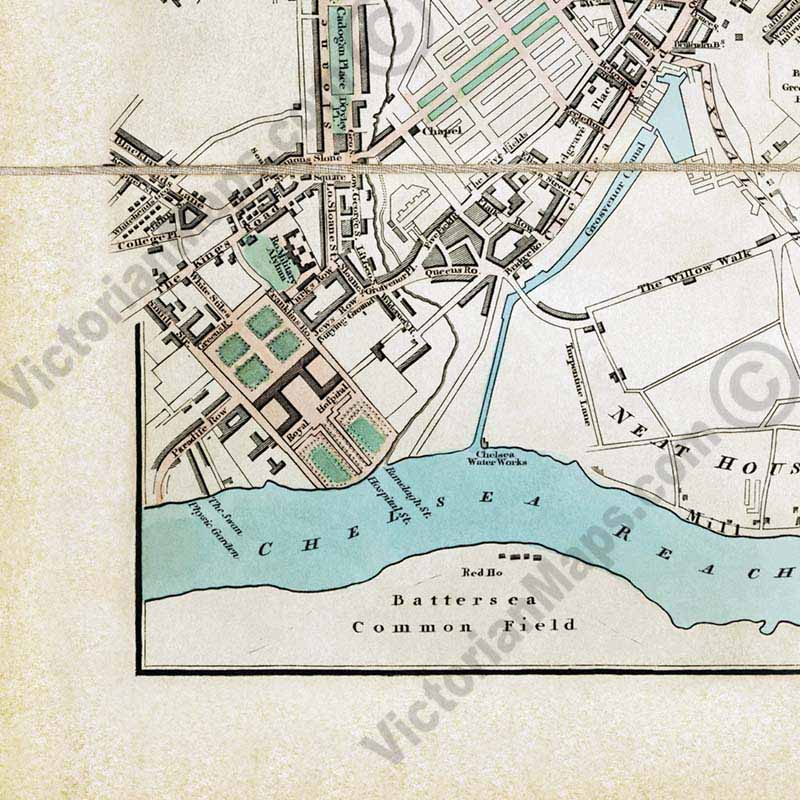 The Strangers Guide to London and Westminster - a map by Edward Mogg, 1806 1828 art print poster canvas gift