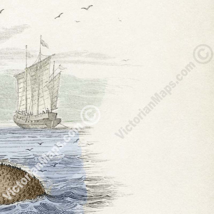The Kraken supposed a sepia or cuttle-fish from Denys Montfort - engraved hand-coloured print by W. Jardine, 1833 art poster canvas gift