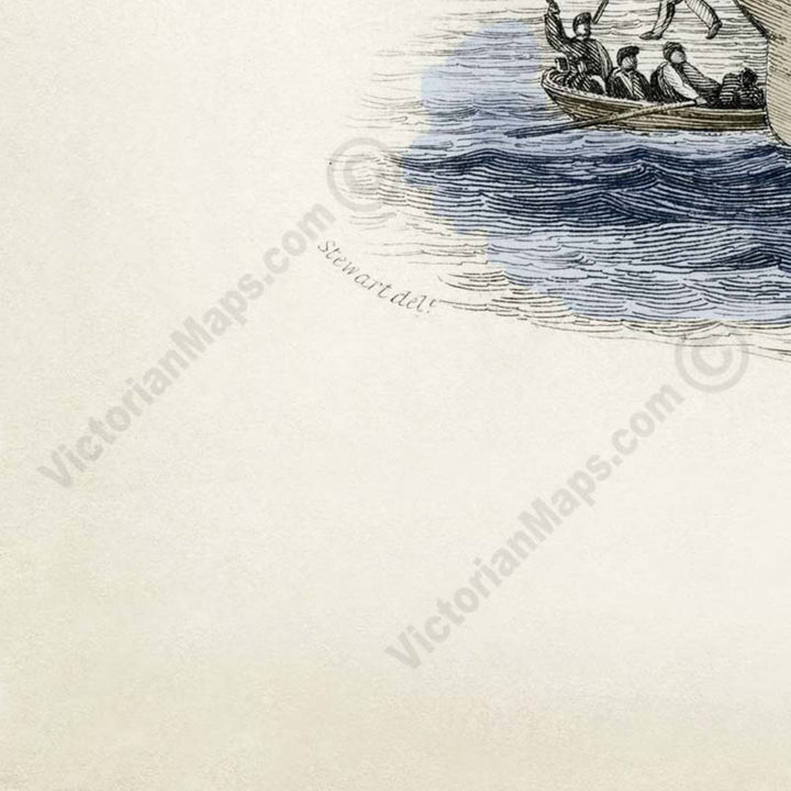 The Kraken supposed a sepia or cuttle-fish from Denys Montfort - engraved hand-coloured print by W. Jardine, 1833 art poster canvas gift