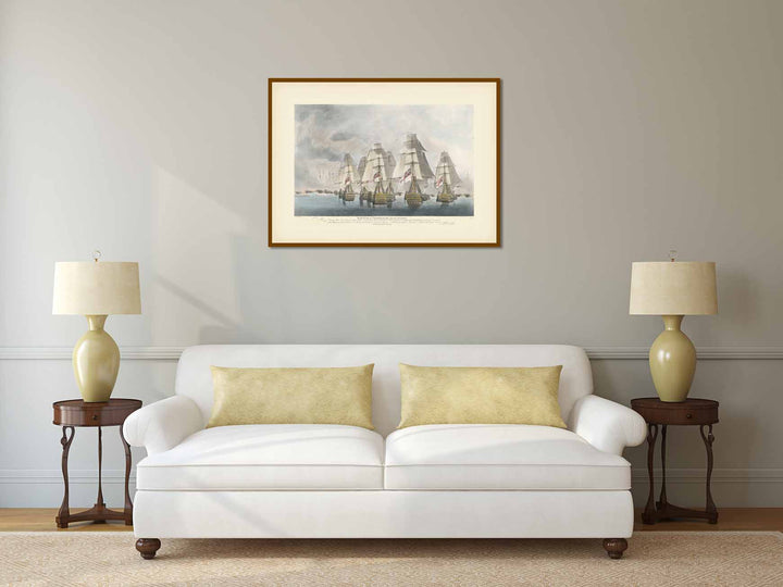 TRAFALGAR Battle, REAR Division - Plate 2 - an engraving by Robert Dodd, 1843 art print poster canvas gift