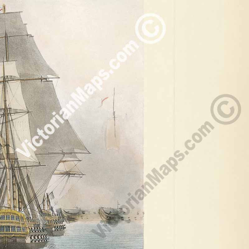 TRAFALGAR Battle, REAR Division - Plate 2 - an engraving by Robert Dodd, 1843 art print poster canvas gift