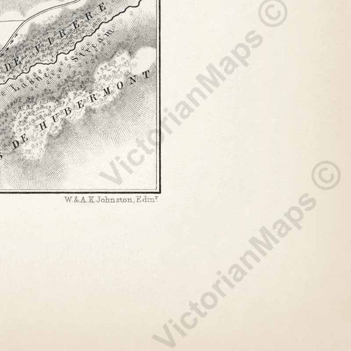 Battle of Waterloo 18th June 1815 Sheet 2nd - Crisis of the Battle. An engraved and hand-coloured map 107, A. K. Johnston, Atlas to Alison's History of Europe, 1850 art print poster canvas gift
