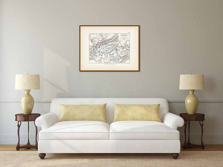 Battle of Waterloo 18th June 1815 Sheet 2nd - Crisis of the Battle. An engraved and hand-coloured map 107, A. K. Johnston, Atlas to Alison's History of Europe, 1850 art print poster canvas gift