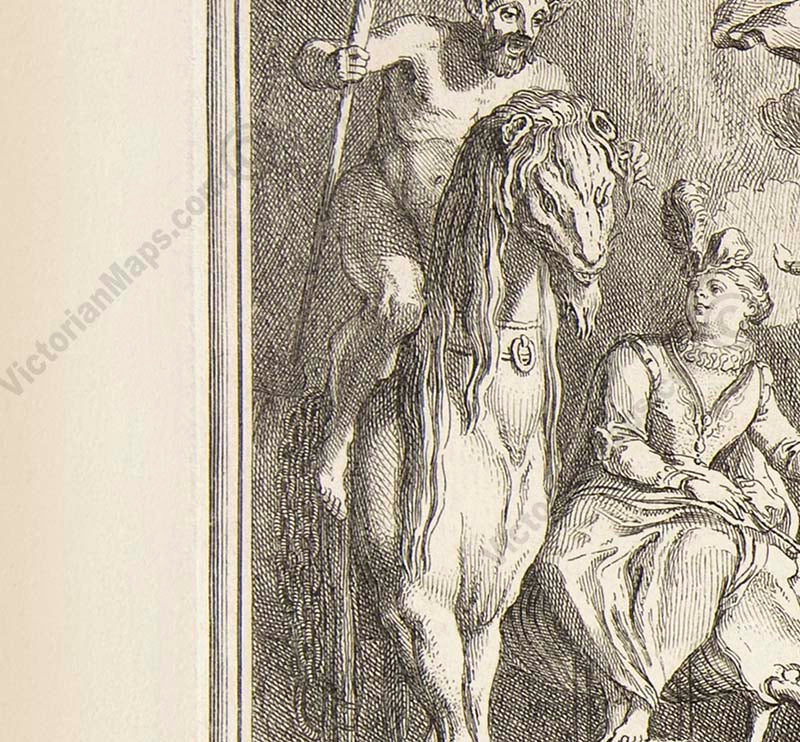 Witches' Sabbath I  - an occult print engraved by C. Gillot, 1700 art poster canvas gift