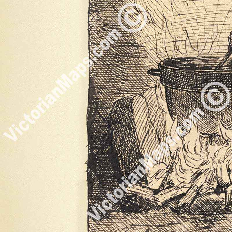 The Witch Die Hexe La Sorcière Witch's kitchen - an engraved print by Hans Thoma, 1870 art poster canvas gift
