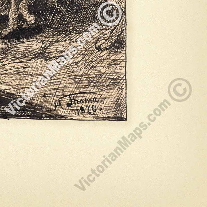 The Witch Die Hexe La Sorcière Witch's kitchen - an engraved print by Hans Thoma, 1870 art poster canvas gift